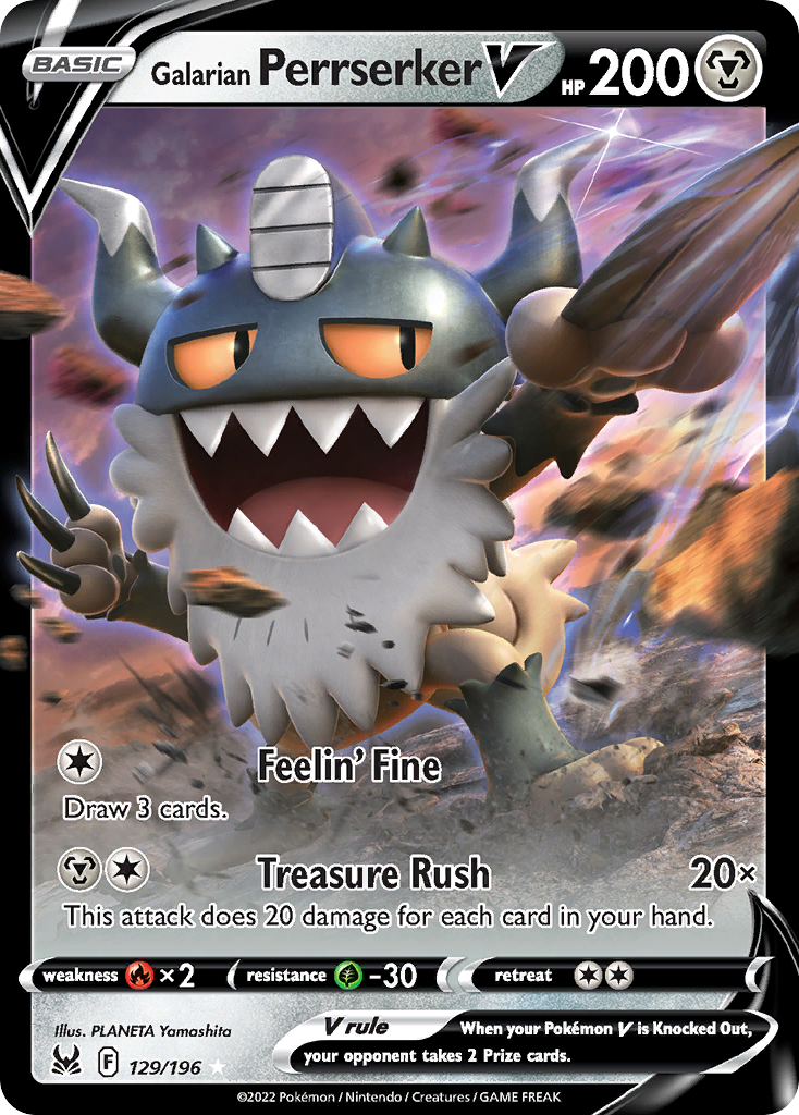 Lost Origin Galarian Perrserker V #129/196